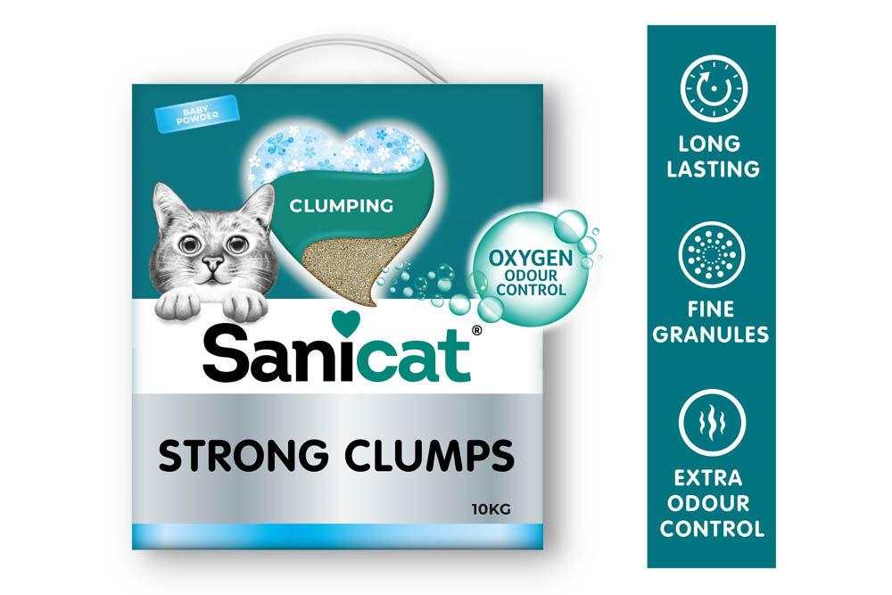 Sanicat Strong Clumps - Kattenbakvulling - Babypoeder - 10 L