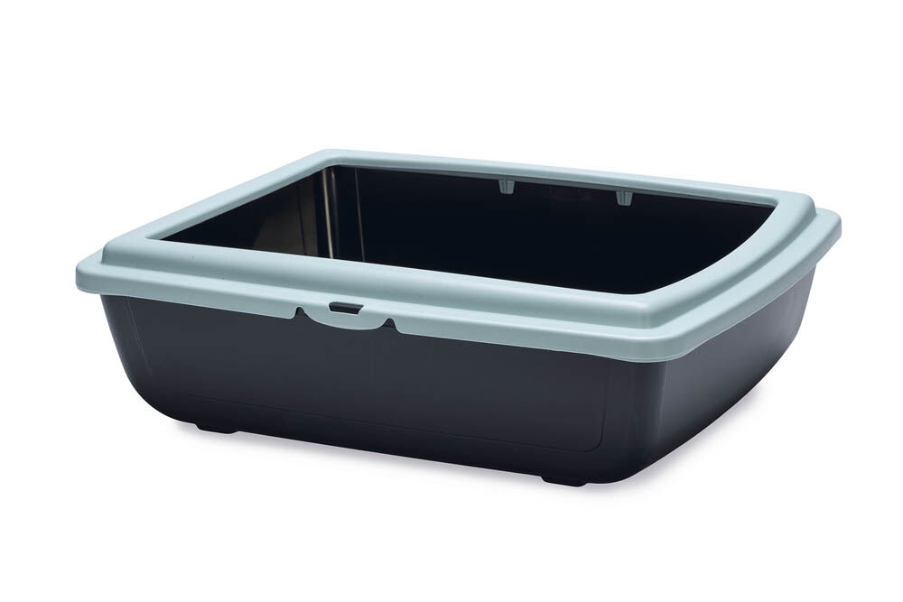 Beeztees  Eco Juliet - Kattenbak - Lichtblauw/zwart - 1x48x1 cm