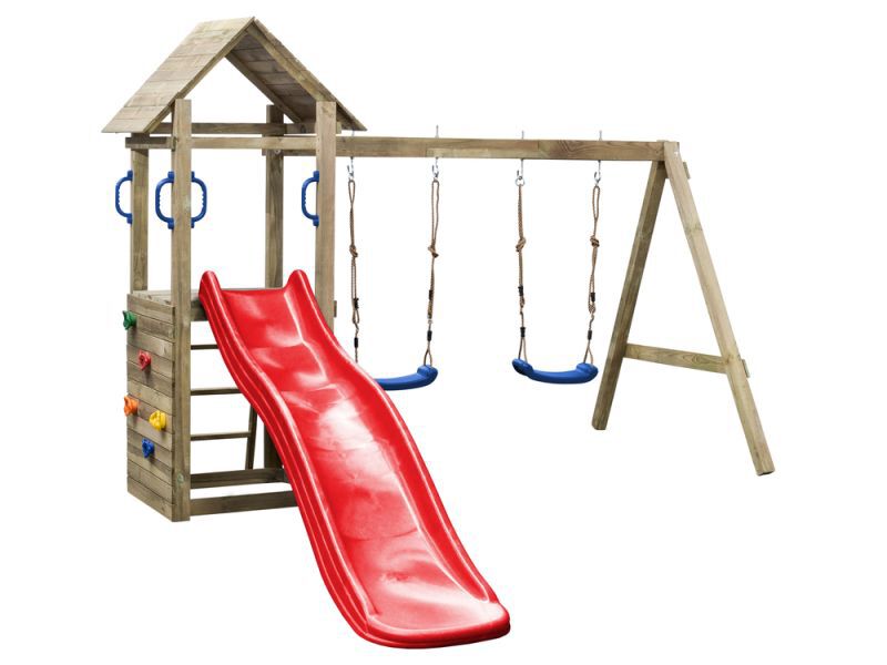 Swing King Maria - Speeltoestel - Rood - Hout Swing King Maria - Speeltoestel - Rood - Hout