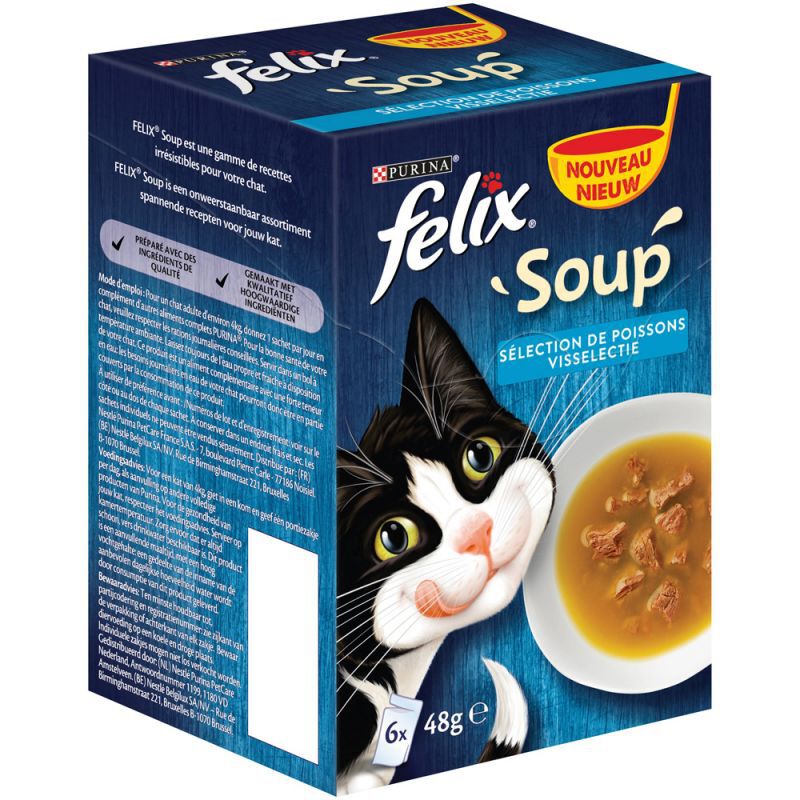 Felix Soup Vis - Kattensnack - 288 - tonijn, kabeljauw Felix Soup Vis - Kattensnack - 288 - tonijn, kabeljauw