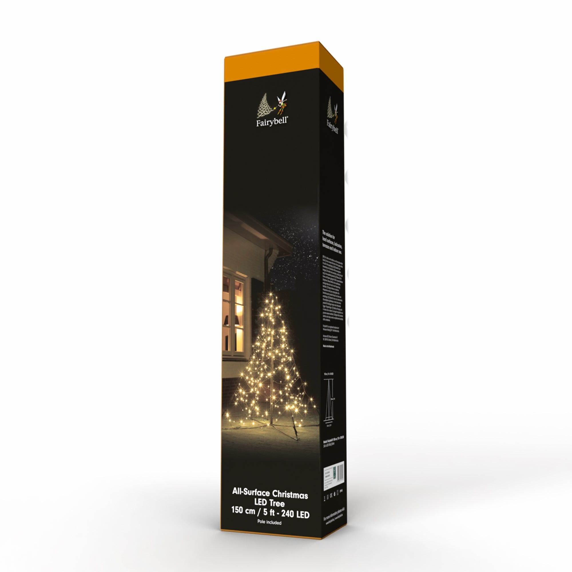 Fairybell All Surface - Vlaggenmast kerstboom - 240 - 150 cm - Warm wit