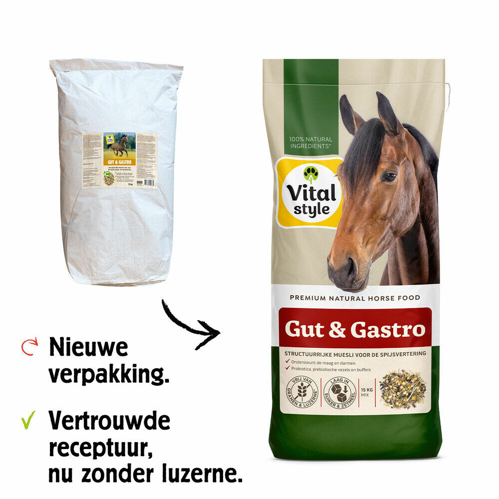 VITALstyle Gut & Gastro Muesli - Paardenvoer - 15 - Zak