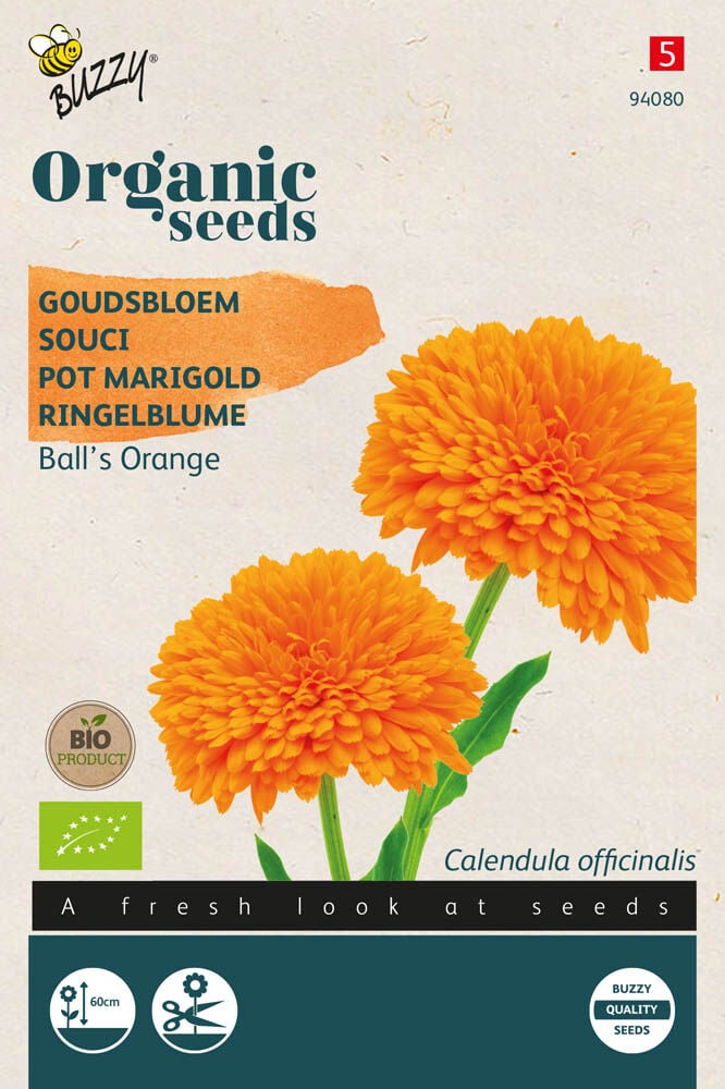 Organic Goudsbloem Calendula officinalis - Bloemzaden Organic Goudsbloem Calendula officinalis - Bloemzaden