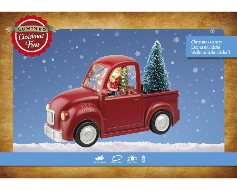 Lumineo LED Auto - Waterspinner - 4 - Rood - Warm wit