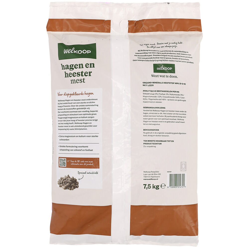 Welkoop - Hagen en heestersmest - 7,5 kg