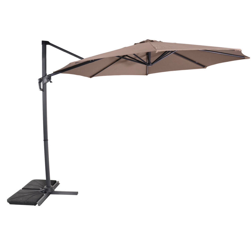 Lesli Living Libra - Zweefparasol - Taupe - 1.00x1.00x1.00 cm - 300.00 cm Lesli Living Libra - Zweefparasol - Taupe - 1.00x1.00x1.00 cm - 300.00 cm
