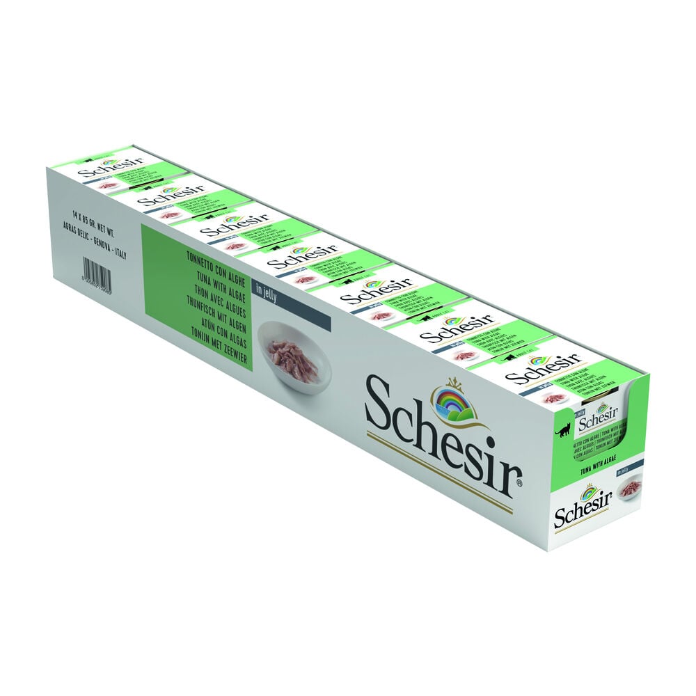 Schesir - Kattenvoer in Gelei - 85 - tonijn en seeweed