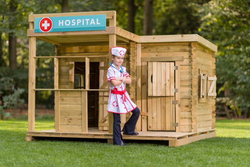 Swing King Leon 4-in-1 - Speelhuisje - Blank