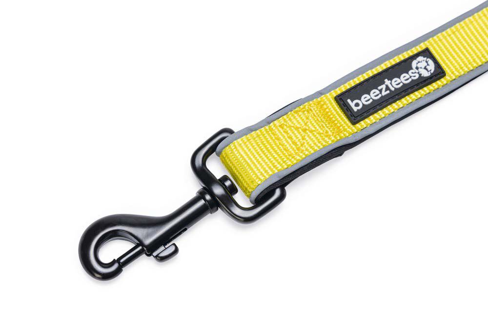 Beeztees Parinca Premium LED - Veiligheidsriem Hond - 80.00 cm - geel - 25 mm - 4.20 cm - 150.00 cm - 4.50 cm