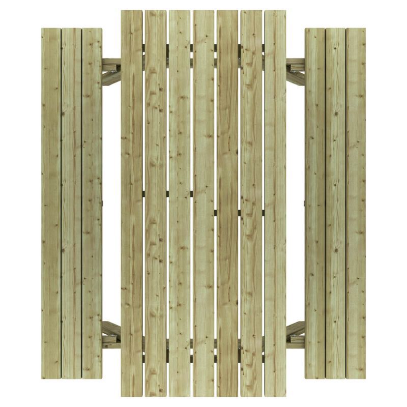 Outdoor Life Products Nikkie - Picknicktafel - Groen - 180x167x77 cm