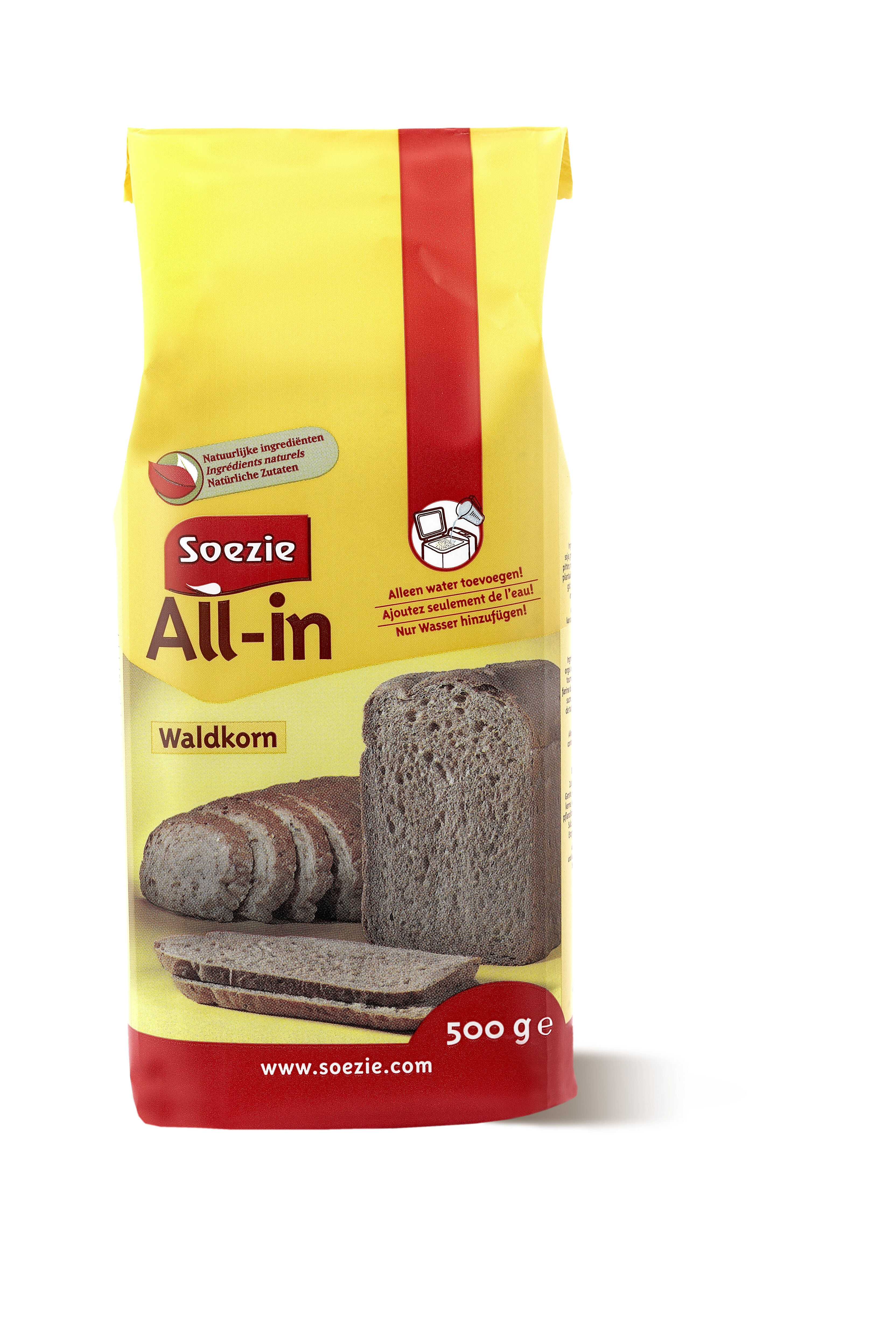 Soezie All-in-mix Waldkorn - Broodmeel - 500 Soezie All-in-mix Waldkorn - Broodmeel - 500