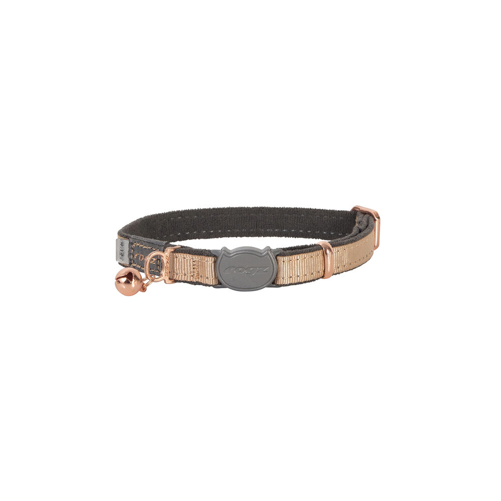 Rogz - Kattenhalsbandje - 31 cm - 2.00 cm - Goud - 2.00 cm - S - 23.70 cm