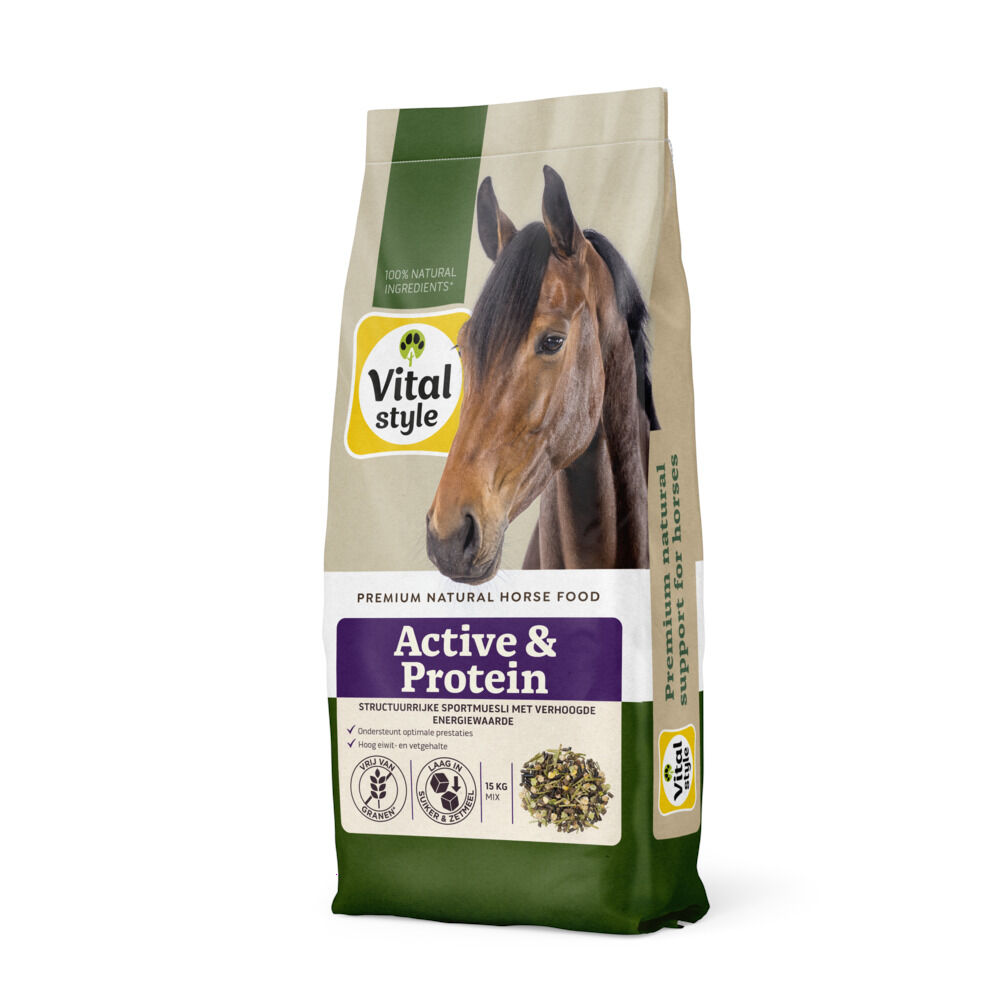 VITALstyle Active & Protein Muesli - Paardenvoer - 15 - Zak