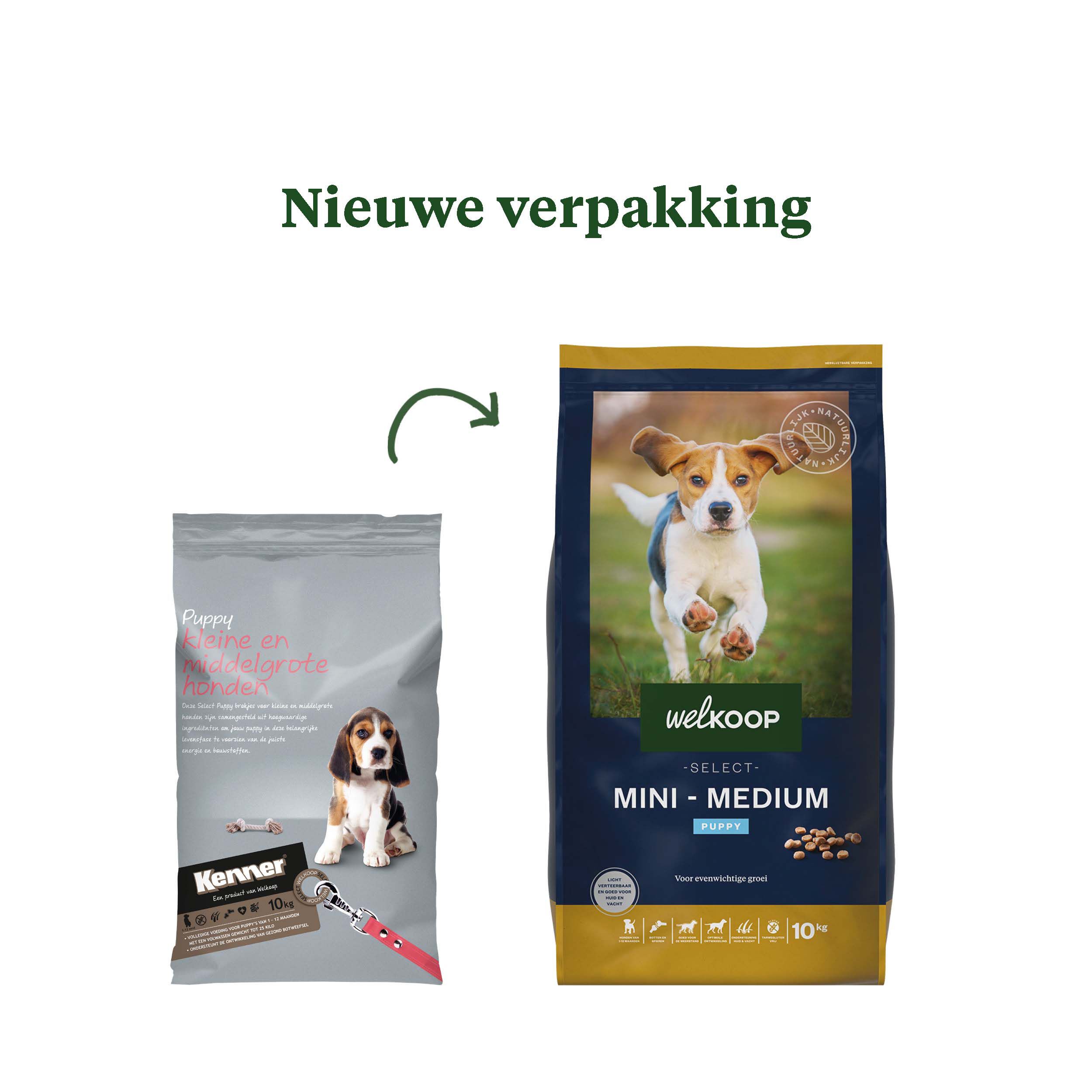 Welkoop Select Puppy Mini-Medium Krokante brokken - Hondenvoer - 10.00 - kip