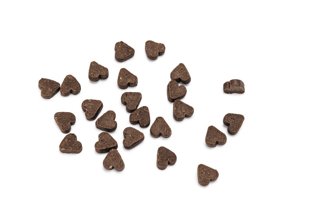 Beeztees Mini Hearts Granen - Kattensnack - 140 - lam