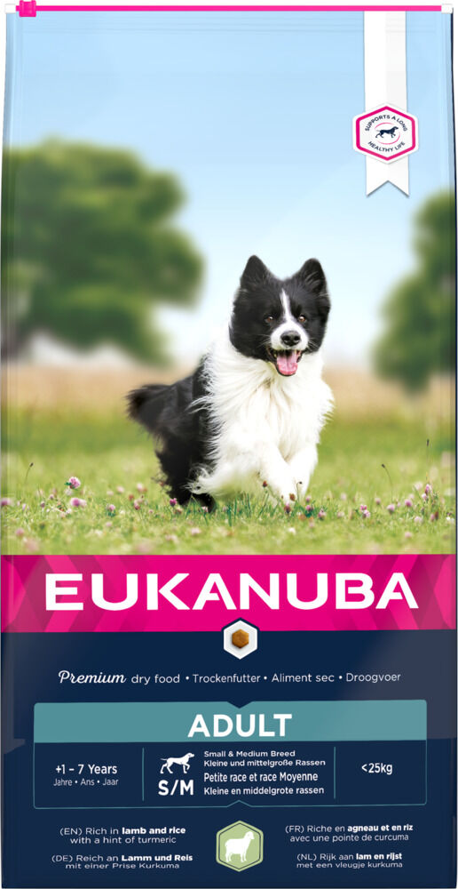 Eukanuba Dog Adult Small & Medium Breed -  Hondenvoer - Lam - Rijst - 12 kg