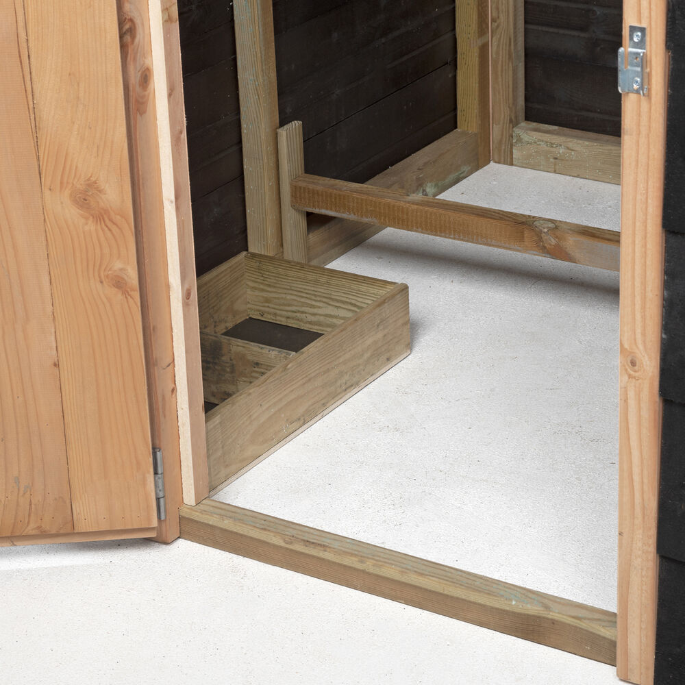 Voldux Hooiberg Mees XL - Kippenhok met ren - Naturel/zwart
