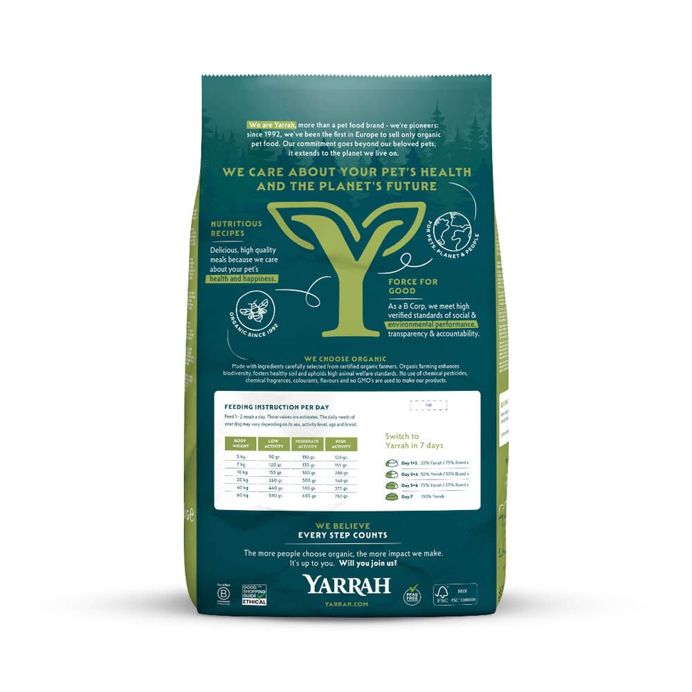 Yarrah Adult Biologisch Vegetarisch - Hondenvoer - 10 - soja