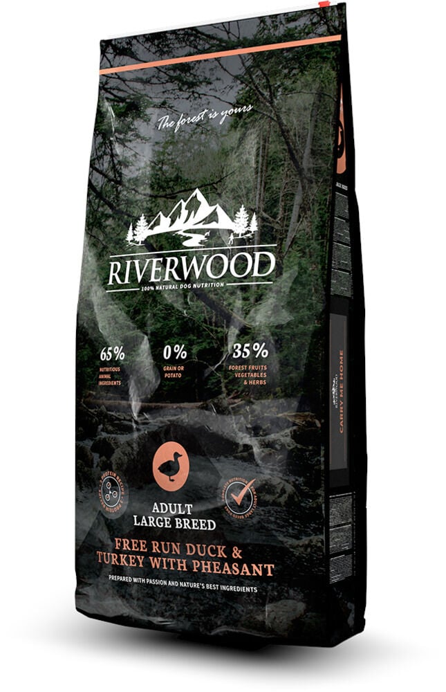 Riverwood  Adult Large Breed - Hondenvoer - Eend - Kalkoen - 12 kg