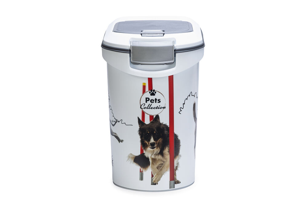 Curver Hond - Voercontainer - 35.00 l - 61.00 cm - Wit Grijs - 50.00 cm - 28.00 cm