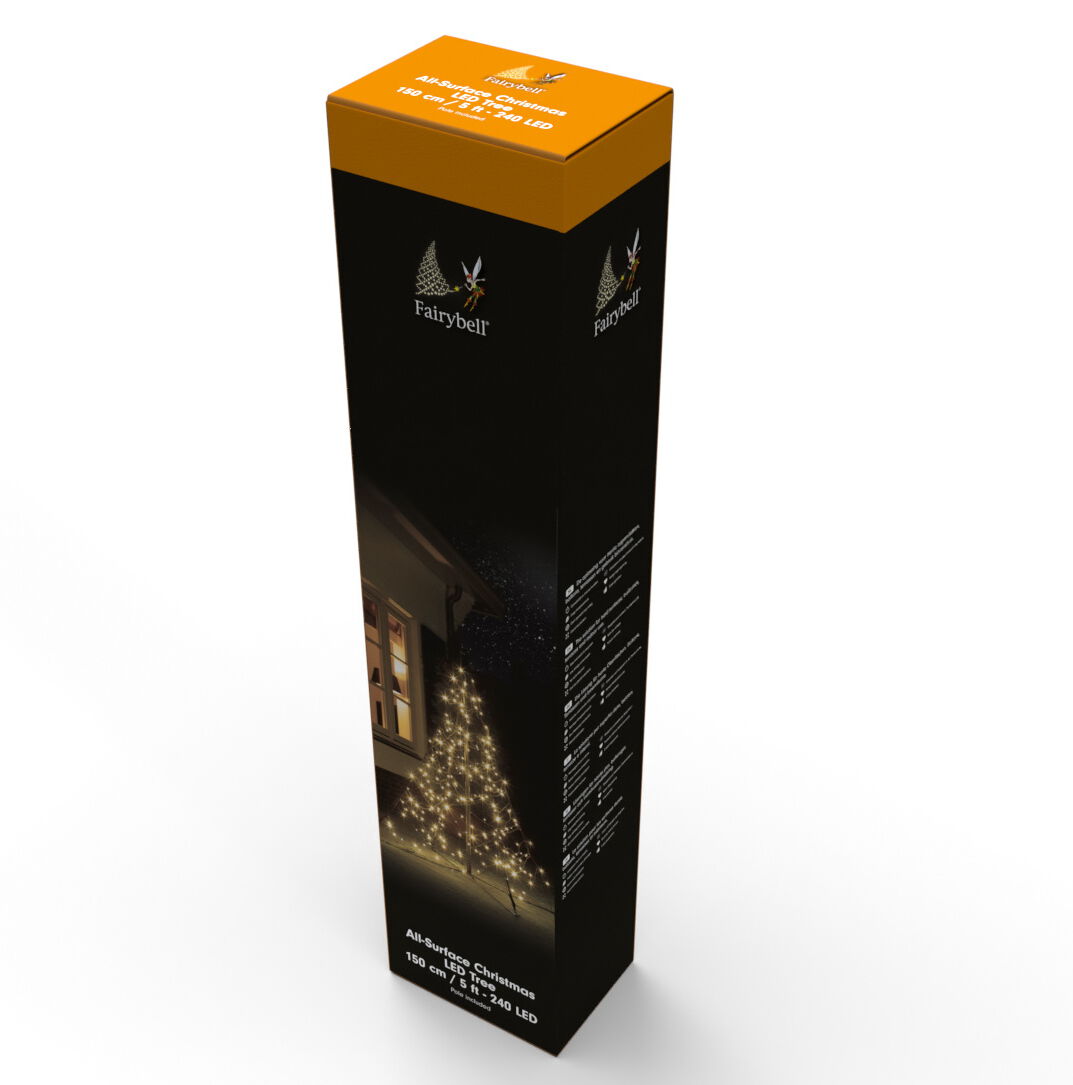 Fairybell 1,50 meter - All Surface kerstboom - 240 - 150 cm - Warm wit