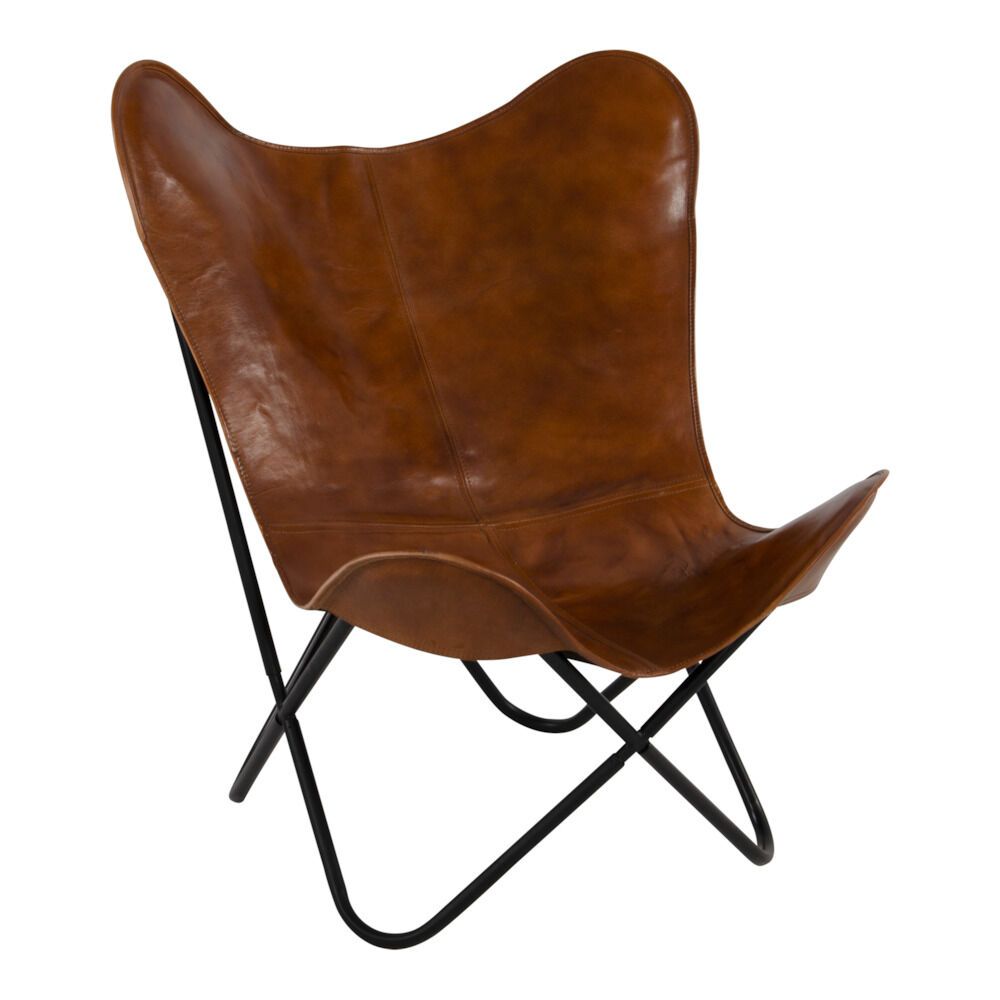 Lesli Living Buffalo - Relaxstoel - 1.00 cm - Bruin - 75.00 cm - 75.00 cm