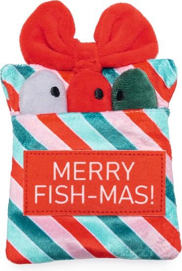 Beeztees Cadeau met visjes - Kerst kattenspeeltje