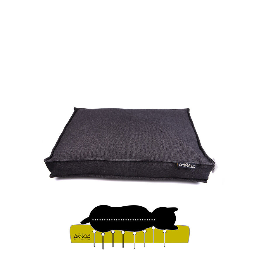 Lex & Max Mick - Orthopedisch Benchkussen - Zwart - 50x75x13 cm - M