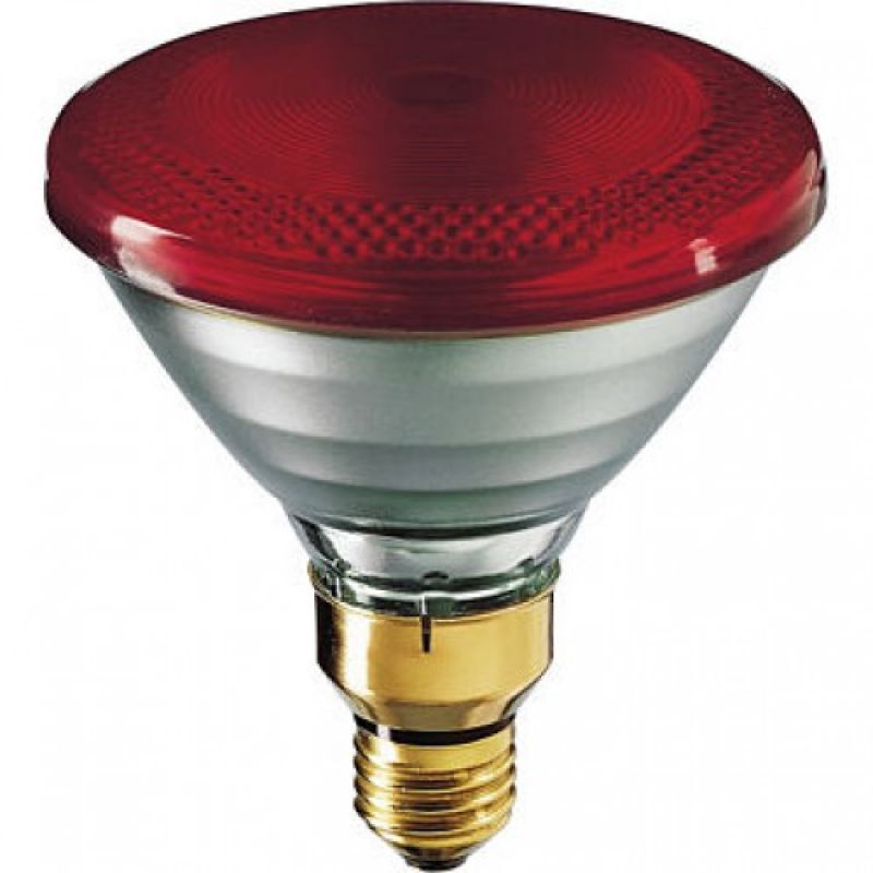 Philips PAR38 IR - Warmtelamp - Rood - 14x11x11 cm - 100 W Philips PAR38 IR - Warmtelamp - Rood - 14x11x11 cm - 100 W