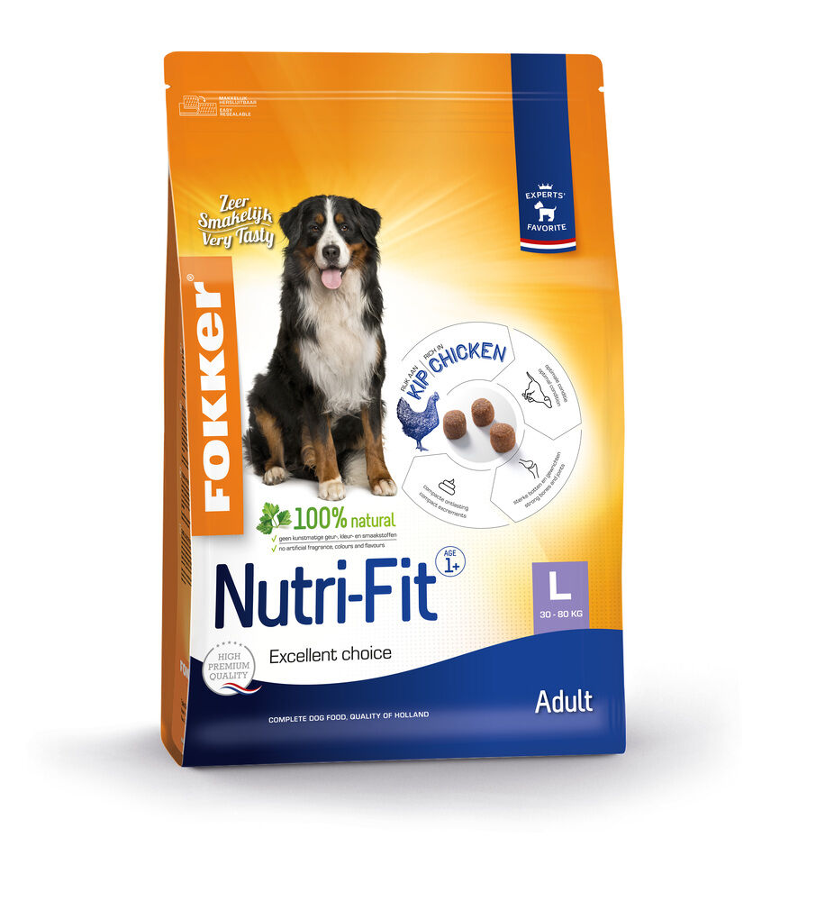 Fokker Nutri-Fit L - Hondenvoer - 13.00 - kip, rijst