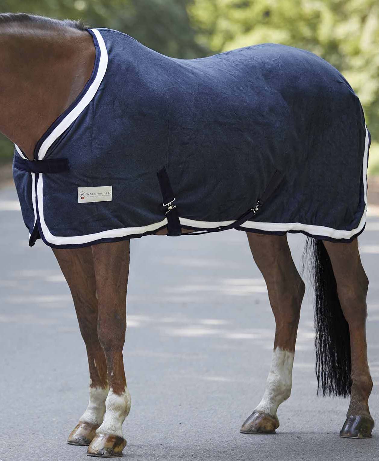 Waldhausen Esperia - Zweetdeken - Paardendeken - 1.00 cm - Blauw - 1.00 cm - 125/175 - 1.00 cm