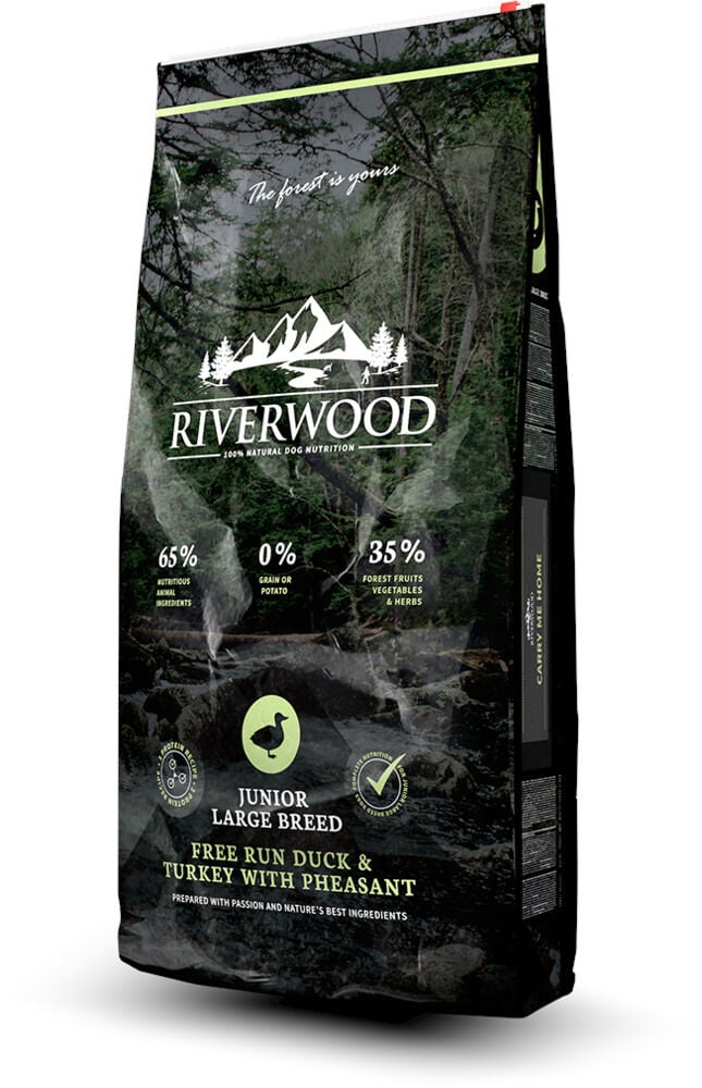 Riverwood  Junior Large Breed - Hondenvoer - Eend - Kalkoen - 12 kg