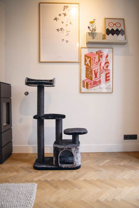 Beeztees Poronti - Krabmeubel - Zwart Grijs - 115x60x40 cm