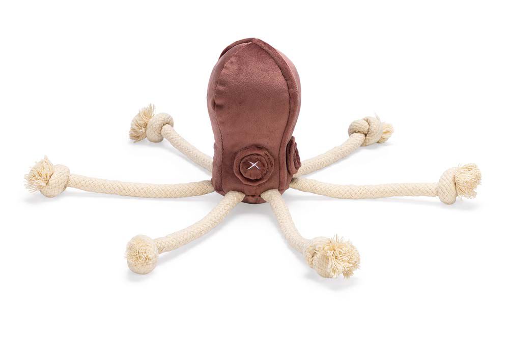 Designed by Lotte Inktvis Aisha Knuffel - Hondenspeelgoed - roze - 10x11x15 cm