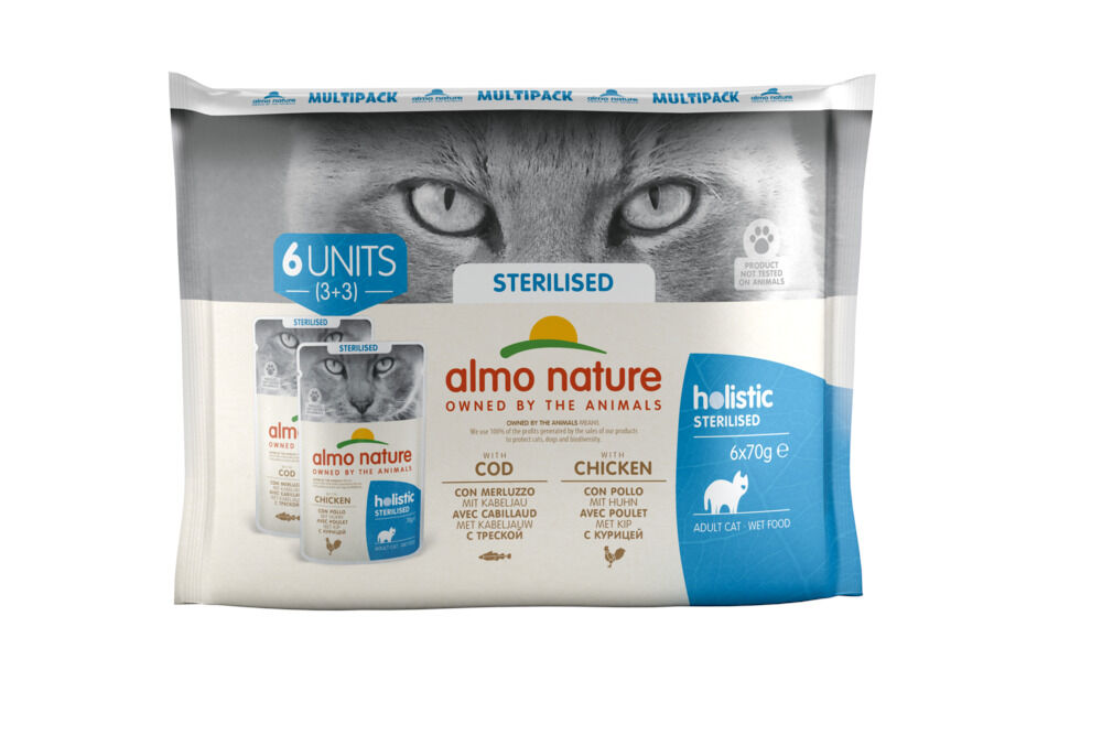 Almo Nature Gesteriliseerd - Kattenvoer - 6x70 gram Almo Nature Gesteriliseerd - Kattenvoer - 6x70 gram