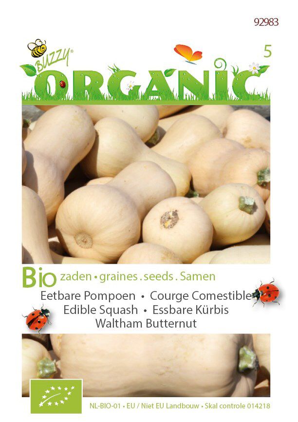 Organic Eetbare Pompoen Waltham Butternut - Groentezaden Organic Eetbare Pompoen Waltham Butternut - Groentezaden