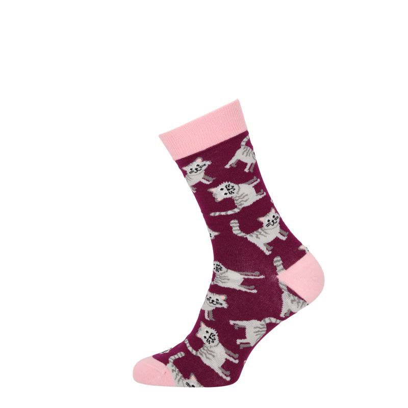 Welkoop Fun Kat - Sokken - Grijs - 35-38