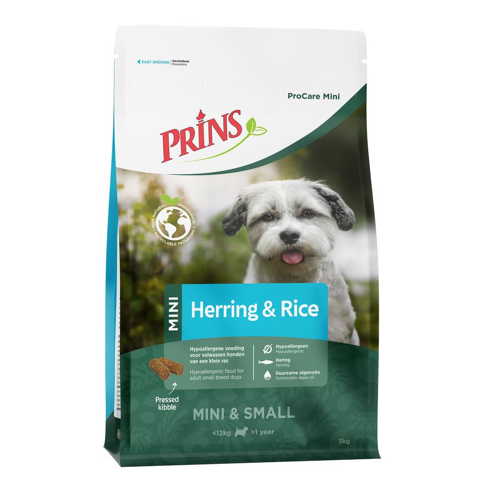 Prins ProCare Mini Hypoallergeen - Hondenvoer - 3 - haring, rijst Prins ProCare Mini Hypoallergeen - Hondenvoer - 3 - haring, rijst