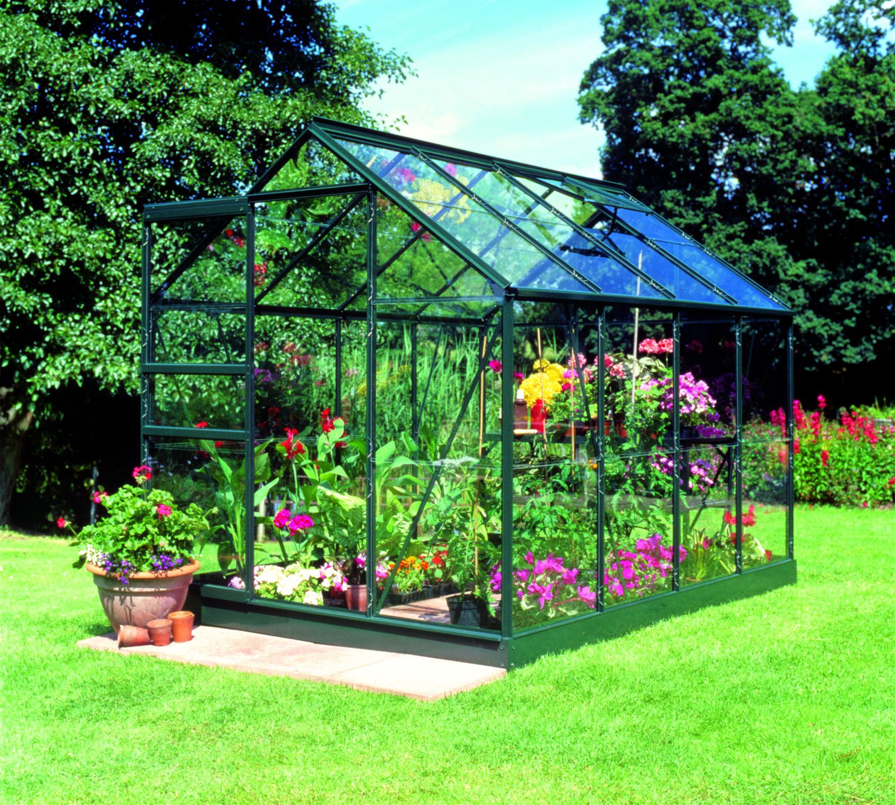 Halls Popular 86 - Tuinkas - 196.00 cm - Groen - Veiligheidsglas - 193.00 cm - 257.00 cm
