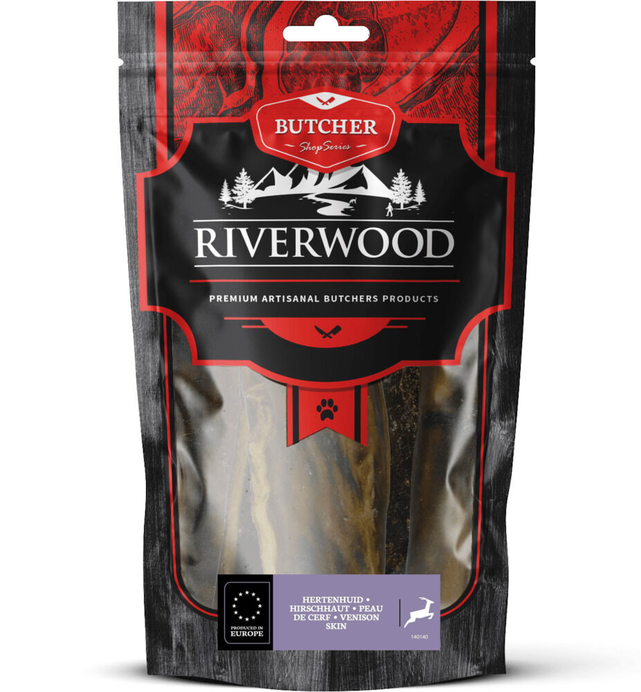 Riverwood Butcher Shop Series Hertenhuid - Hondensnack Riverwood Butcher Shop Series Hertenhuid - Hondensnack