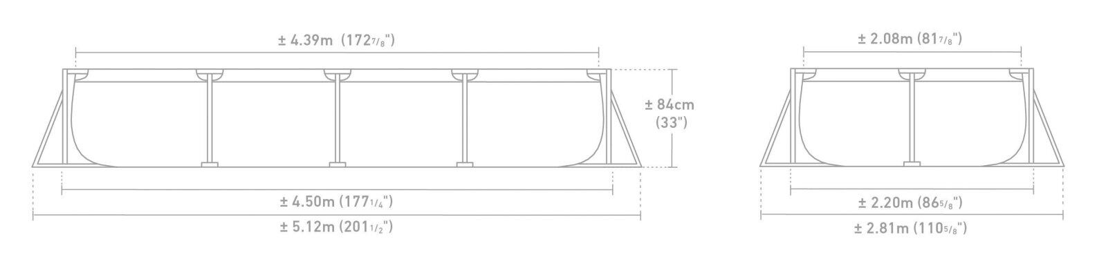 Intex Frame Pool - Zwembaden - 84.00 cm - 220.00 cm - 450.00 cm