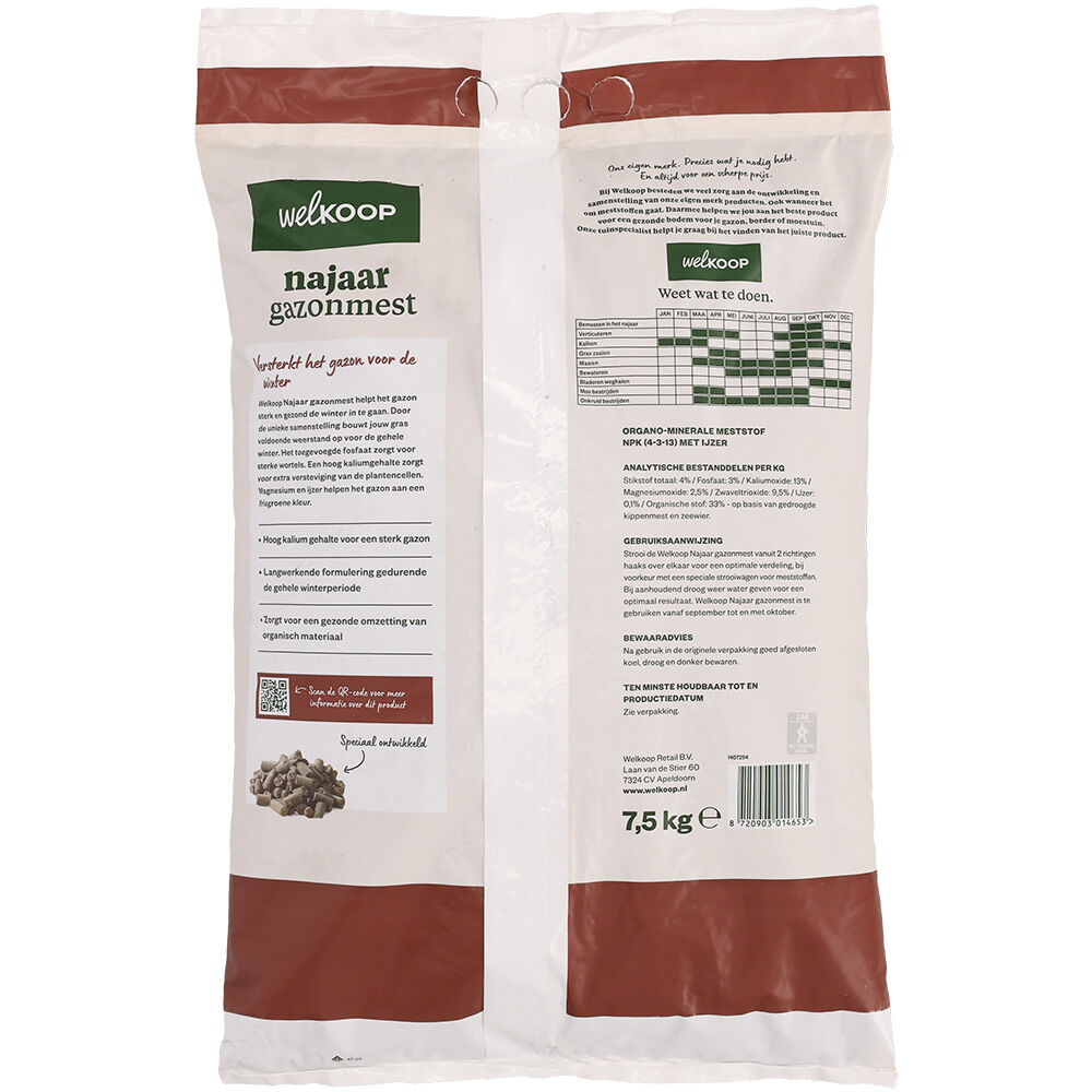 Welkoop - Najaar Gazonmest - 200 m² - 7,5 kg