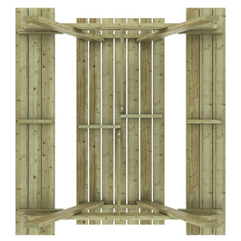 Outdoor Life Products Nikkie - Picknicktafel - Groen - 180x167x77 cm