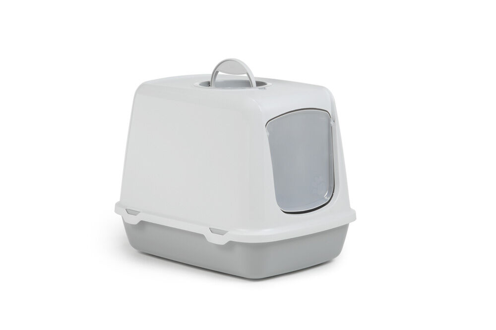 Savic Oscar - Kattentoilet - Grijs Wit - 39x37x50 cm Savic Oscar - Kattentoilet - Grijs Wit - 39x37x50 cm