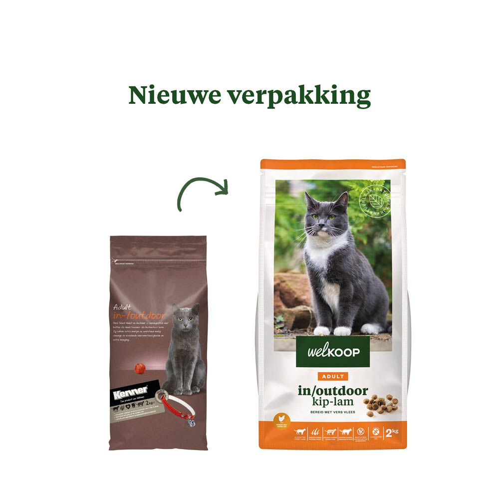 Welkoop Adult in/outdoor - Kattenvoer - 2 - lam, kip Welkoop Adult in/outdoor - Kattenvoer - 2 - lam, kip