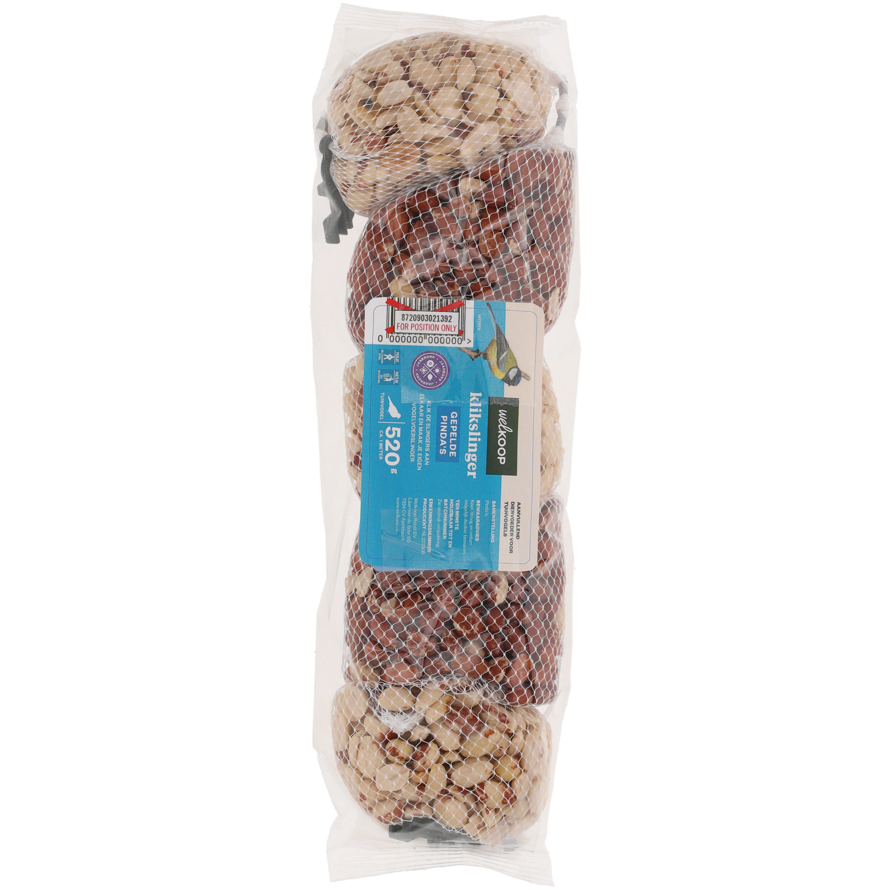 Welkoop - Klikslinger Gepelde Pinda's - Tuinvogelvoer Welkoop - Klikslinger Gepelde Pinda's - Tuinvogelvoer