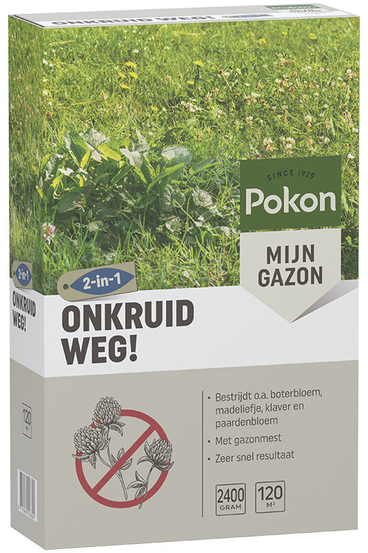 Pokon Onkruid weg - Gazonmeststof - 120 m² - 2,4 kg