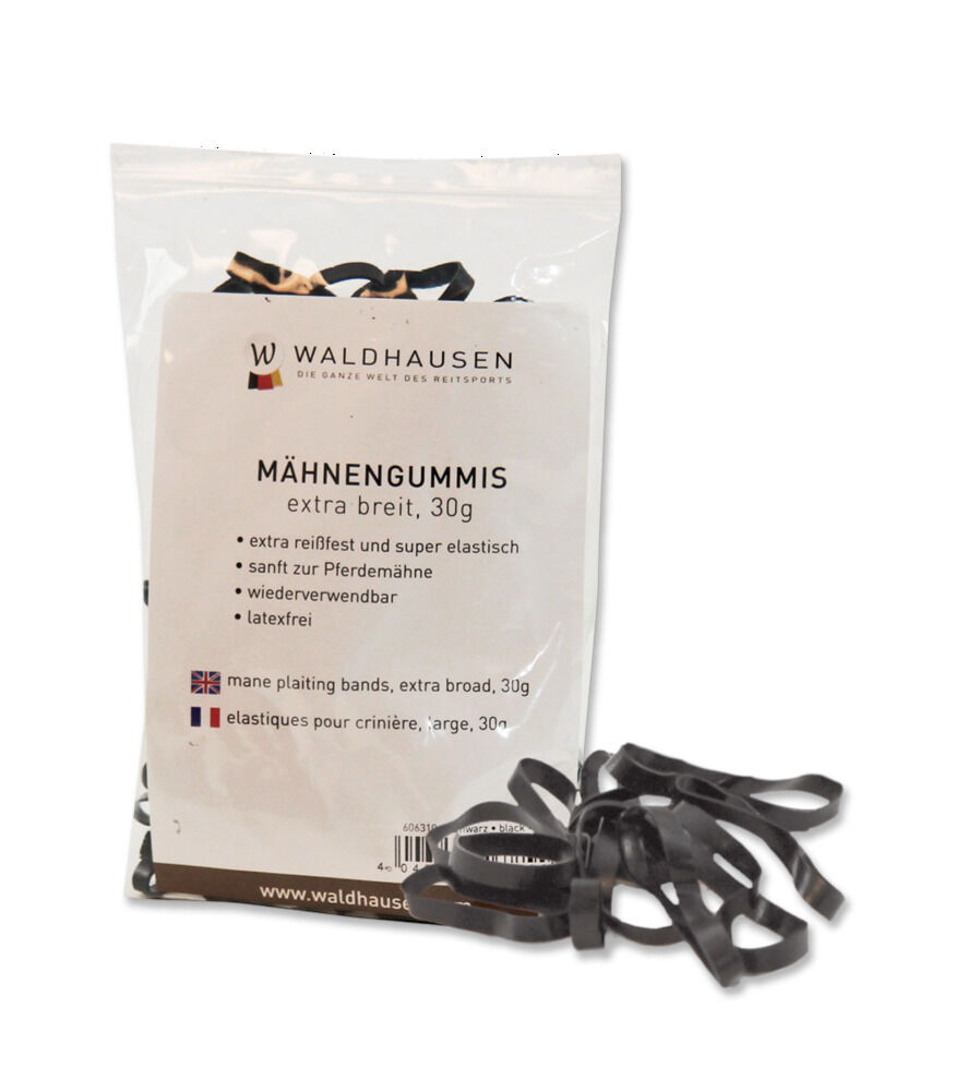 Waldhausen - Elastiekjes Extra breed - 16.00 cm - Zwart - 10.00 cm - 3.00 cm