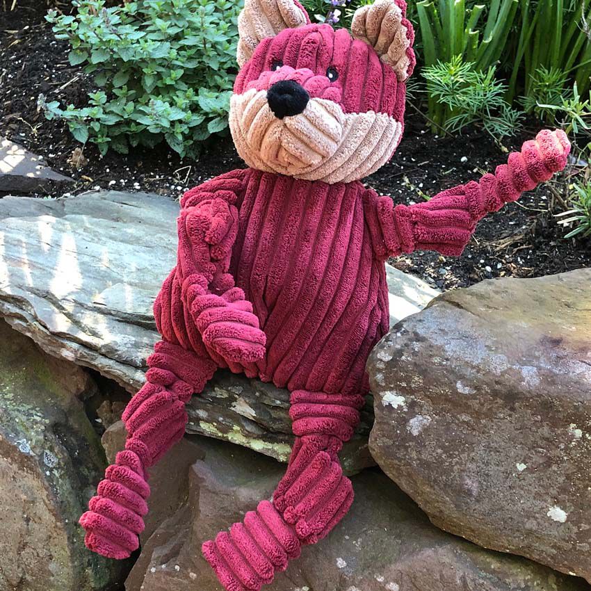 HuggleHound Vos Knuffel - Hondenknuffel - Bruin - 38x13x23 cm