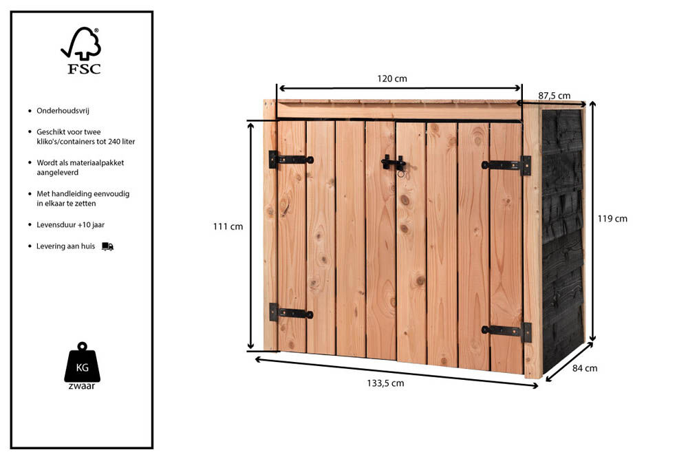 Volente Yente - Containerombouw - 119x87.5x133.5 cm